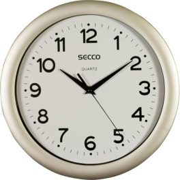   Falióra, 28,5 cm, SECCO "Sweep Second",ezüst színű keret