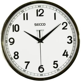 Falióra, 24,5 cm,  SECCO, króm színű keretes