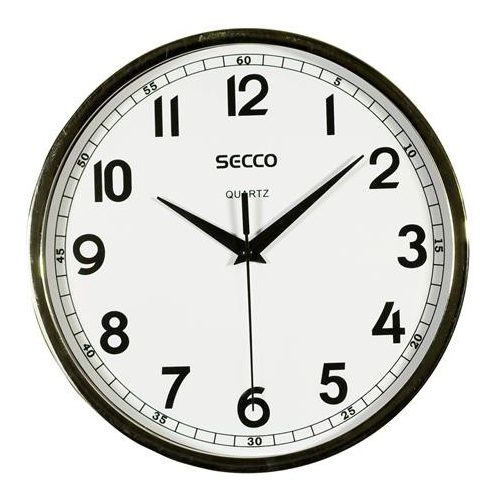 Falióra, 24,5 cm,  SECCO, króm színű keretes