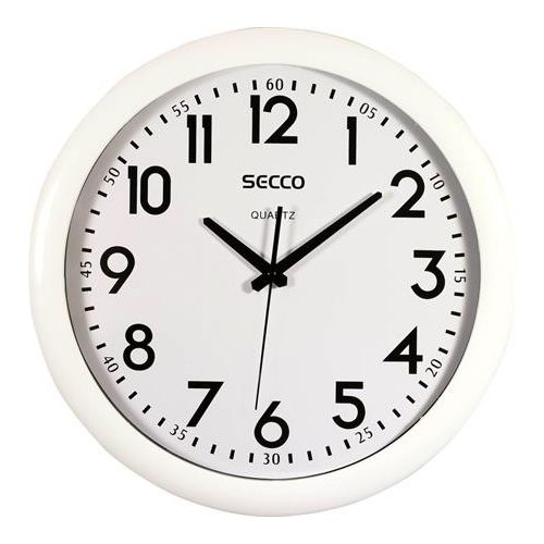 Falióra, 39,5 cm, SECCO, fehér keretes