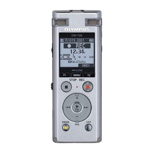 Diktafon, digitális, 4 GB memória, OLYMPUS, " DM-720", ezüst