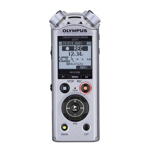 Diktafon, digitális, 4 GB memória, OLYMPUS "LS-P1", ezüst