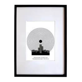   Képkeret, 21x29,7 cm, aluminium keret, "Fotoplus", fekete