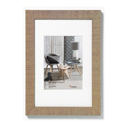 Képkeret,fa, 10x15 cm, "Home" barna