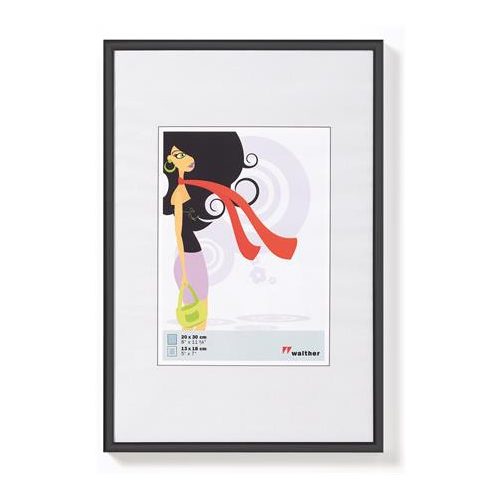 Képkeret, műanyag, 20x30 cm, "New  Lifestyle" fekete