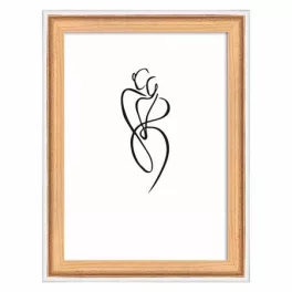 Képkeret, fa, 10x15 cm, "Silhouette", bükkfa