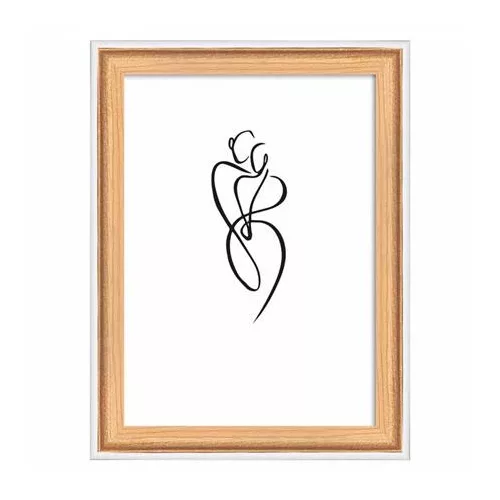 Képkeret, fa, 10x15 cm, "Silhouette", bükkfa