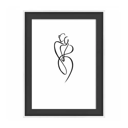 Képkeret, fa, 10x15 cm, "Silhouette", fekete