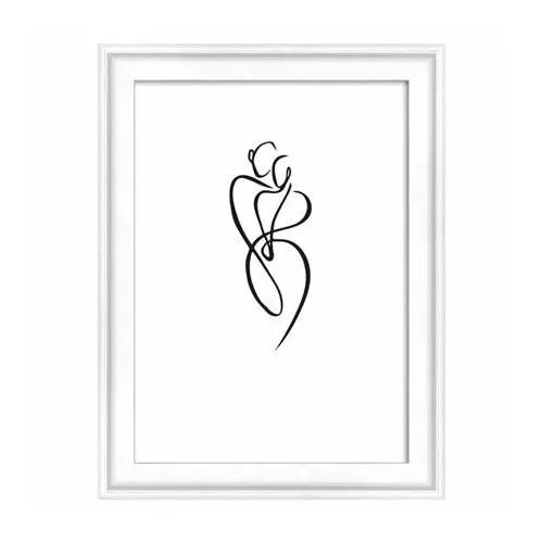 Képkeret, fa, 10x15 cm, "Silhouette", fehér