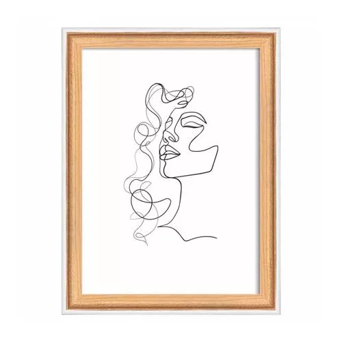 Képkeret, fa, 13x18 cm, "Silhouette", bükkfa