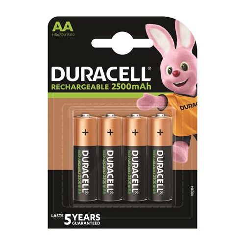 Tölthető elem, AA ceruza, 4x2500 mAh, DURACELL