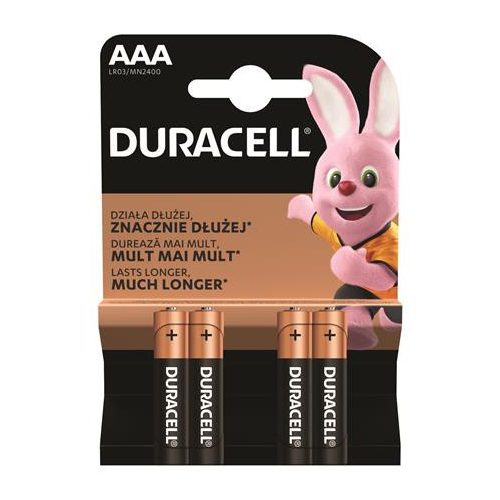 Elem, AAA mikro, 4 db, DURACELL "Basic"