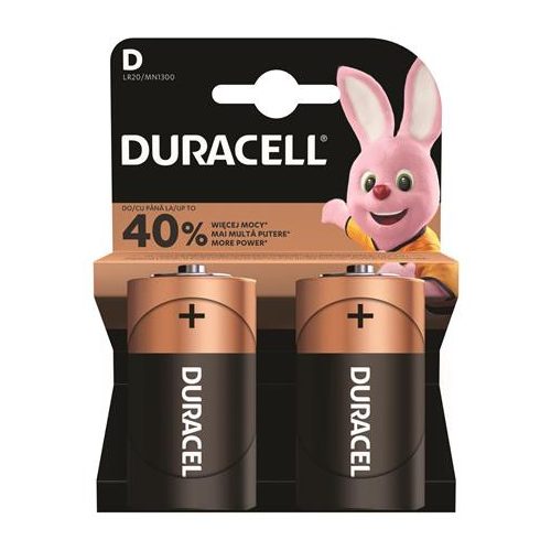 Elem, D góliát, 2 db, DURACELL "Basic"