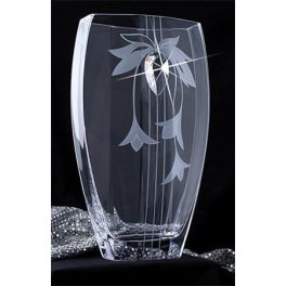  Lorentina Vase ®, virágmintás, 35 cm MADE WITH SWAROVSKI ELEMENTS®