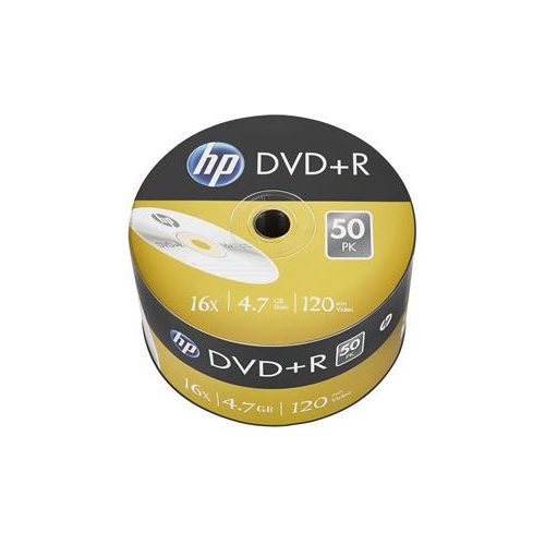 DVD+R lemez, 4,7 GB, 16x, 50 db, zsugor csomagolás, HP