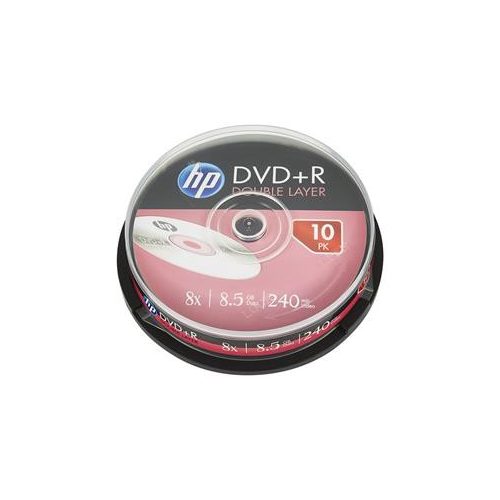 DVD+R lemez, kétrétegű, 8,5GB, 8x, 10 db, hengeren, HP
