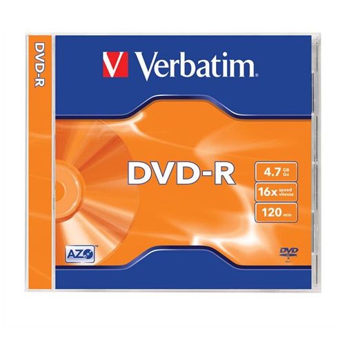 DVD-R lemez, AZO, 4,7GB, 16x, 1 db, normál tok, VERBATIM