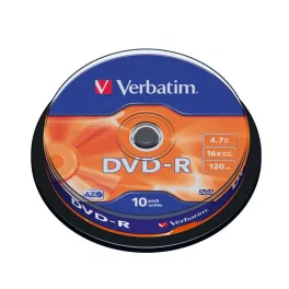 DVD+R lemez, AZO, 4,7GB, 16x, 10 db, hengeren, VERBATIM