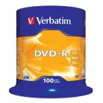 DVD-R lemez, AZO, 4,7GB, 16x, 100 db, hengeren, VERBATIM