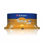 DVD+R lemez, AZO, 4,7GB, 16x, 25 db, hengeren, VERBATIM