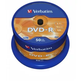 DVD+R lemez, AZO, 4,7GB, 16x, 50 db, hengeren, VERBATIM