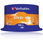 DVD+R lemez, AZO, 4,7GB, 16x, 50 db, hengeren, VERBATIM
