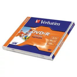  DVD+R lemez, nyomtatható, matt, ID, 4,7GB, 16x, 1 db, normál tok, VERBATIM