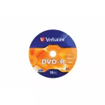 DVD-R lemez, 4,7GB, 16x, 10 db, zsugor csomagolás, VERBATIM