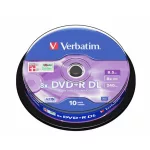 DVD+R lemez, kétrétegű, 8,5GB, 8x, 10 db, hengeren, VERBATIM "Double Layer"