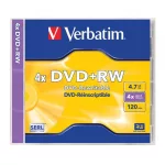 DVD-RW lemez, újraírható, 4,7GB, 4x, 1 db, normál tok, VERBATIM