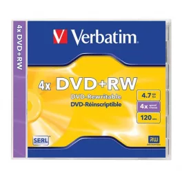   DVD-RW lemez, újraírható, 4,7GB, 4x, 1 db, normál tok, VERBATIM