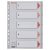Regiszter, műanyag, A4, 1-5, ESSELTE, szürke