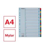 Regiszter, karton, A4, A-Z, ESSELTE "Mylar"