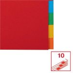 Regiszter, karton, A4, 10 részes, ESSELTE "Economy", színes