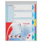 Regiszter, laminált karton, A4 maxi, 1-5, újraírható, ESSELTE