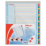 Regiszter, laminált karton, A4 Maxi, 1-31, újraírható, ESSELTE