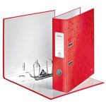 Iratrendező, 80 mm, A4, karton, LEITZ "180 Wow", piros