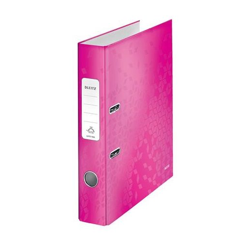 Iratrendező, 52 mm, A4, karton, LEITZ "180 Wow", rózsaszín