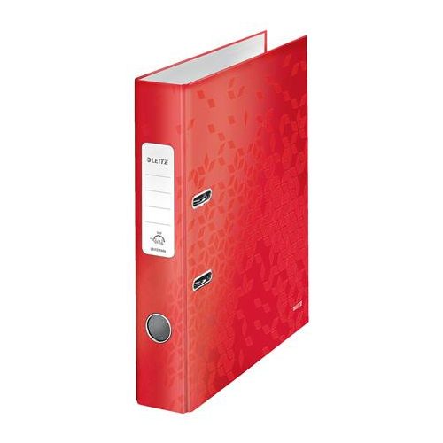 Iratrendező, 52 mm, A4, karton, LEITZ "180 Wow", piros