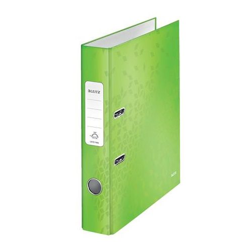 Iratrendező, 52 mm, A4, karton, LEITZ "180 Wow", zöld