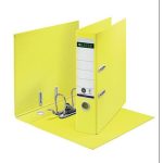 Iratrendező, 80 mm, A4, karton, újrahasznosított, LEITZ "180 Recycle", sárga