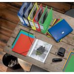 Iratrendező, 80 mm, A4, karton, újrahasznosított, LEITZ "180 Recycle", kék