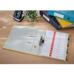 Iratrendező, 80 mm, A4, karton, 180°, LEITZ "Cosy Soft Touch", melegsárga