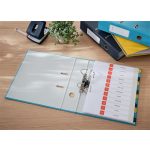 Iratrendező, 80 mm, A4, karton, 180°, LEITZ "Cosy Soft Touch", nyugodtkék