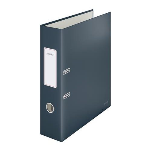Iratrendező, 80 mm, A4, karton, 180°, LEITZ "Cosy Soft Touch", bársonyszürke