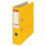 Iratrendező, 75 mm, A4, PP/karton, élvédő sínnel, ESSELTE "Economy", sárga