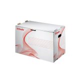 Archiválókonténer, karton, előre nyíló, iratrendezőnek, ESSELTE "Standard", fehér