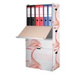 Archiválókonténer, karton, előre nyíló, iratrendezőnek, ESSELTE "Standard", fehér