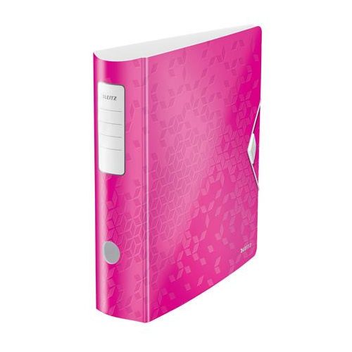 Iratrendező, 82 mm, A4, PP, LEITZ "180 Active Wow", rózsaszín