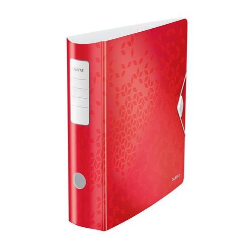 Iratrendező, 82 mm, A4, PP, LEITZ "180 Active Wow", piros